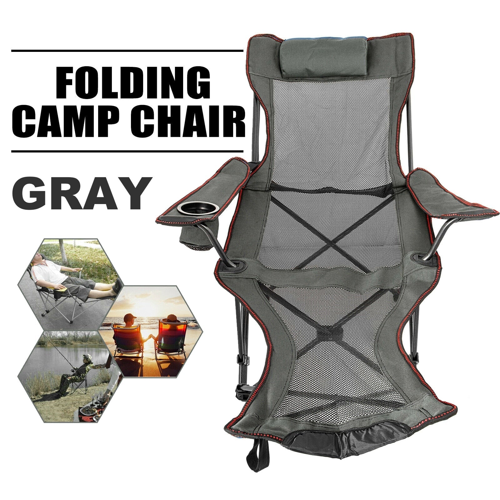 VEVOR Outdoor Folding Camp Chair Backrest